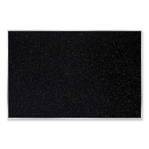 Picture of Satin Aluminum-Frame Recycled Rubber Bulletin Boards, 72.5 x 48.5, Confetti Surface, Ships in 7-10 Business Days