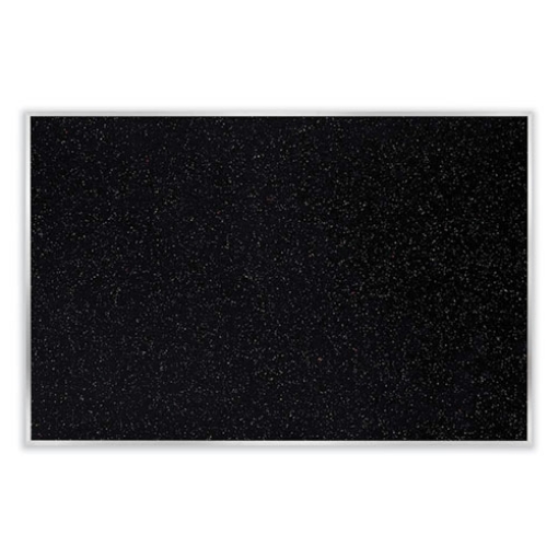 Picture of Satin Aluminum-Frame Recycled Rubber Bulletin Boards, 96.5 x 48.5, Confetti Surface, Ships in 7-10 Business Days