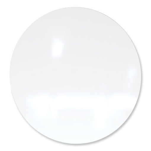 Picture of Coda Low Profile Circular Non-Magnetic Glassboard, 48 Diameter, White Surface, Ships in 7-10 Business Days