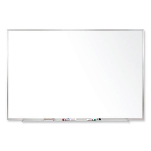 Picture of Magnetic Porcelain Whiteboard with Satin Aluminum Frame, 36 x 24, White Surface, Ships in 7-10 Business Days