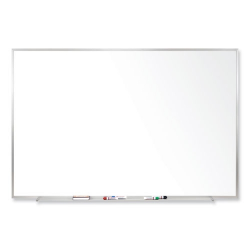 Picture of Magnetic Porcelain Whiteboard with Satin Aluminum Frame, 48.5 x 36.5, White Surface, Ships in 7-10 Business Days