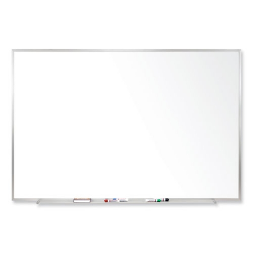 Picture of Magnetic Porcelain Whiteboard with Satin Aluminum Frame, 120.5 x 48.5, White Surface, Ships in 7-10 Business Days