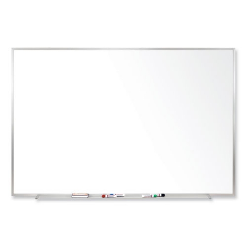 Picture of Magnetic Porcelain Whiteboard with Satin Aluminum Frame, 60.5 x 48.5, White Surface, Ships in 7-10 Business Days