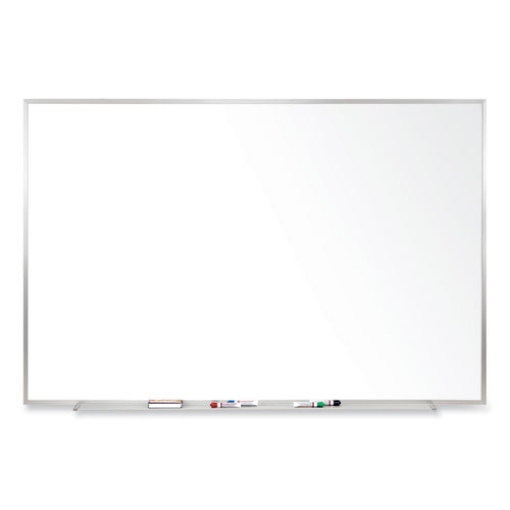 Picture of Magnetic Porcelain Whiteboard with Satin Aluminum Frame, 72.5 x 48.5, White Surface, Ships in 7-10 Business Days