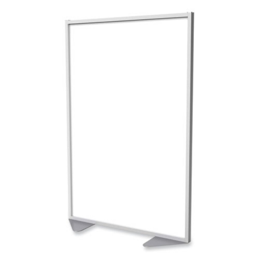 Picture of Floor Partition with Aluminum Frame, 48.06 x 2.04 x 71.86, White, Ships in 7-10 Business Days