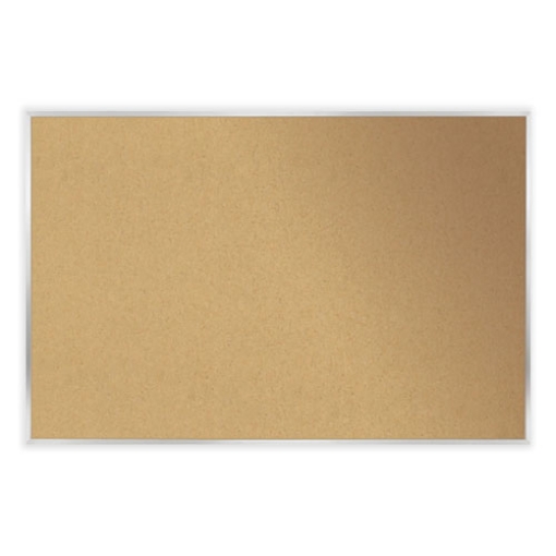 Picture of Natural Cork Bulletin Board with Frame, 60.5 x 48.5, Tan Surface, Oak Frame, Ships in 7-10 Business Days