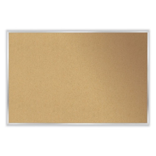 Picture of Natural Cork Bulletin Board with Frame, 72.5 x 48.5, Tan Surface, Natural Oak Frame, Ships in 7-10 Business Days