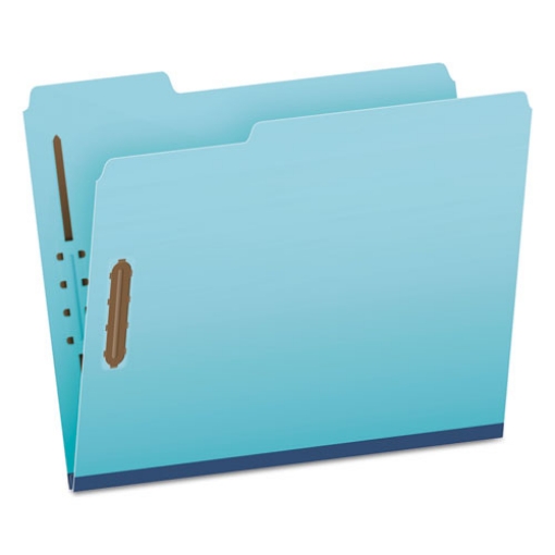 Picture of Earthwise by Pendaflex Heavy-Duty Pressboard Fastener Folders, 2" Expansion, 2 Fasteners, Letter Size, Light Blue, 25/Box