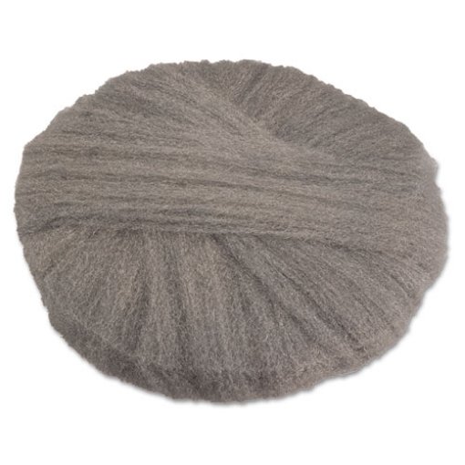 Picture of Radial Steel Wool Pads, Grade 0 (fine): Cleaning And Polishing, 17" Diameter, Gray, 12/carton