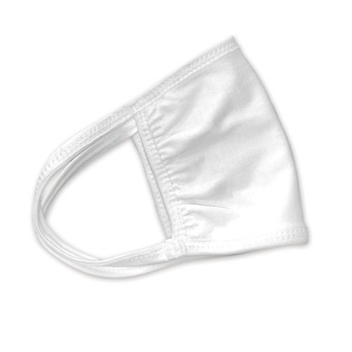 Picture of Cotton Face Mask With Antimicrobial Finish, White, 10/pack