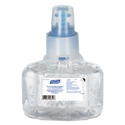 Picture of advanced hand sanitizer green certified gel refill, for ltx-7 dispensers, 700 ml, fragrance-free, 3/carton