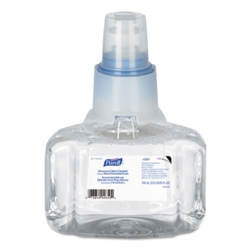 Picture of advanced hand sanitizer green certified foam refill, for ltx-7 dispensers, 700 ml, fragrance-free, 3/carton