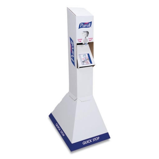 Picture of Quick Floor Stand Kit With Two 1,000 Ml Purell Nxt Advanced Hand Sanitizer Refills, 18 X 29 X 52, White/blue