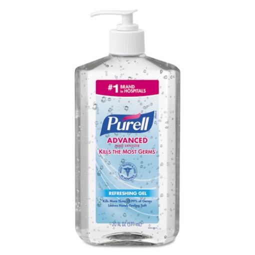 Picture of Advanced Hand Sanitizer Refreshing Gel, 20 oz Pump Bottle, Clean Scent, 12/Carton