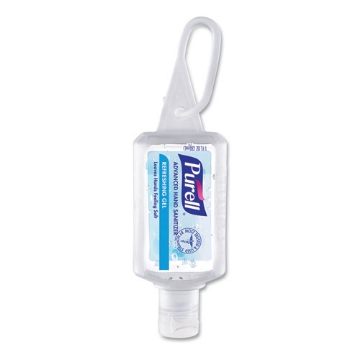 Picture of Advanced Hand Sanitizer Refreshing Gel, 1 oz Flip-Cap Bottle with Jelly Wrap Carrier, Clean Scent, 36/Carton