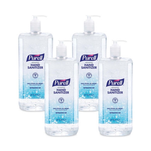 Picture of Advanced Hand Sanitizer Refreshing Gel, 1.5 L Pump Bottle, Clean Scent, 4/Carton