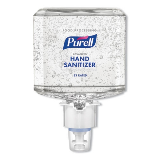 Picture of Food Processing Advanced Hand Sanitizer E3 Gel, 1,200 mL Bottle, Fragrance-Free, For ES6 Dispensers, 2/Carton