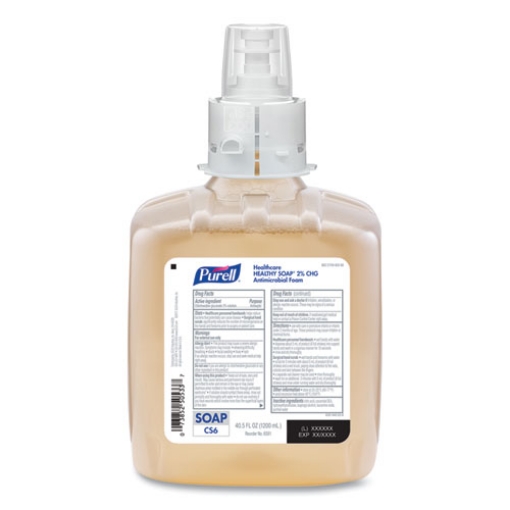 Picture of Healthcare HEALTHY SOAP 2% CHG Antimicrobial Foam, for CS6 Dispensers, Fragrance-Free, 1,200 mL Refill, 2/Carton