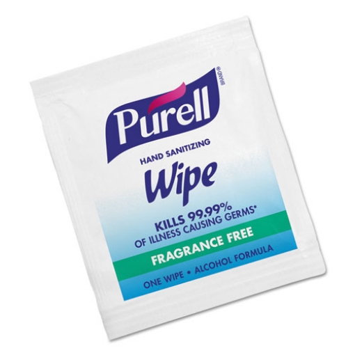 Picture of Sanitizing Hand Wipes, Individually Wrapped, 5 x 7, Unscented, White, 4,000 Wipes/Carton