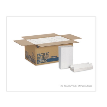 Picture of Pacific Blue Select C-Fold Paper Towels, 2-Ply, 10.1 x 12.7, White, 120/Pack, 12 Packs/Carton