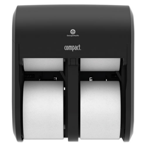 Picture of Compact Quad Vertical 4-Roll Coreless Dispenser, 11.75 X 6.9 X 13.25, Black