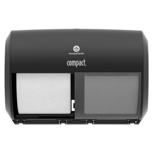 Picture of Compact Coreless Side-by-Side 2-Roll Tissue Dispenser, 11.5 x 7.63 x 8, Black