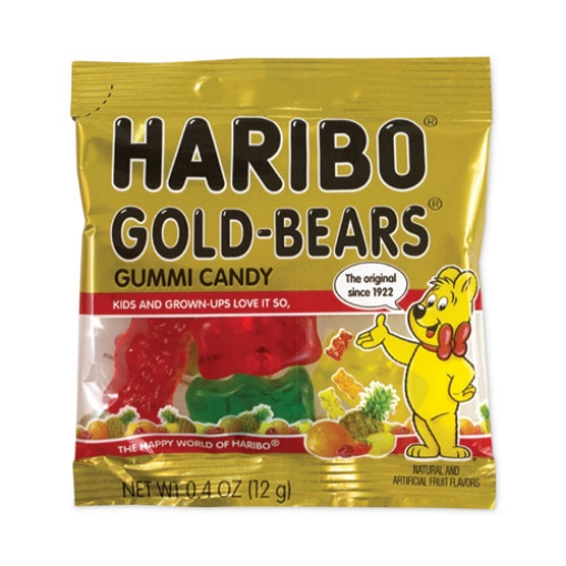 Picture of Goldbears Gummi Candy, 0.4 oz Pouches, Lemon; Orange; Pineapple; Rasberry; Strawberry, 54/Carton, Ships in 1-3 Business Days