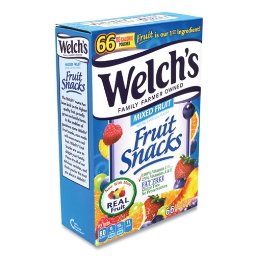 Picture of Fruit Snacks, Mixed Fruit, 0.9 Oz Pouch, 66 Pouches/box, Ships In 1-3 Business Days