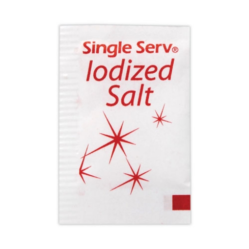 Picture of Iodized Salt Packet, 0.6 g Packet, 3,000/Carton, Ships in 1-3 Business Days