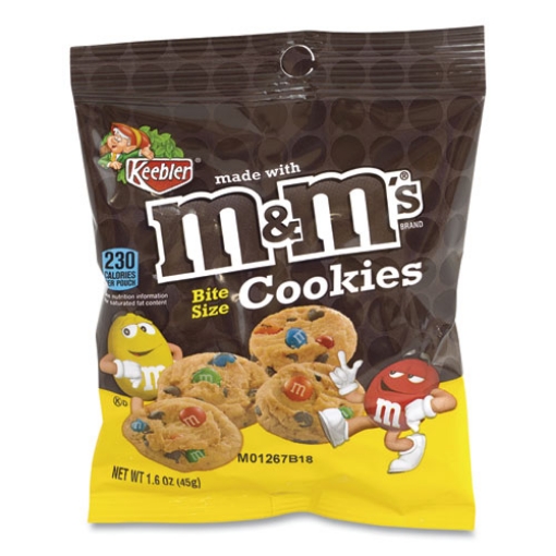 Picture of Mini Cookie Snack Packs, Chocolate Chip/mandms, 1.6 Oz Pouch, 30 Pouches/carton, Ships In 1-3 Business Days