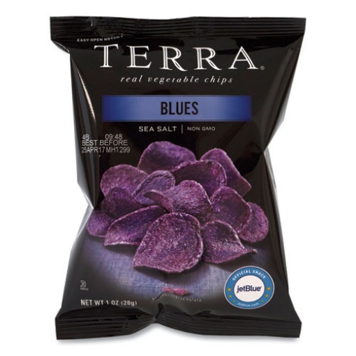 Picture of Real Vegetable Chips Blue, Blues Sea Salt, 1 Oz Bag, 24 Bags/box, Ships In 1-3 Business Days