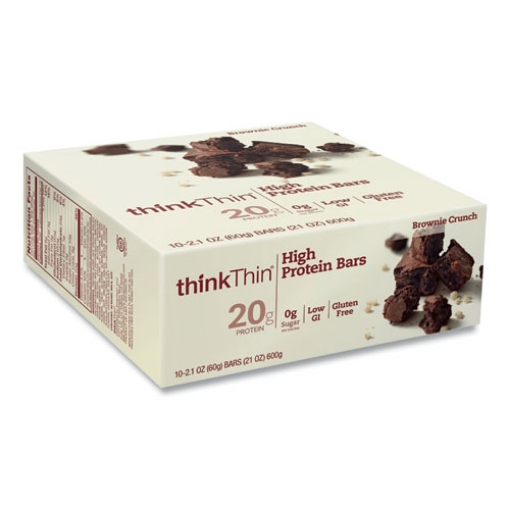 Picture of High Protein Bars, Brownie Crunch, 2.1 Oz Bar, 10 Bars/carton, Ships In 1-3 Business Days