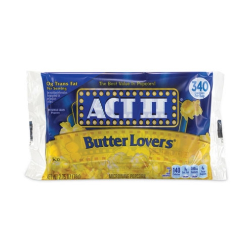 Picture of Butter Lovers Microwave Popcorn, 2.75 oz Bag, 36/Carton, Ships in 1-3 Business Days