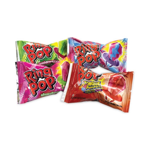 Picture of Ring Pop Lollipops, Assorted Flavors, 0.5 Oz, 40 Piece Tub, Ships In 1-3 Business Days