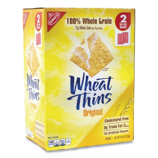 Picture of Wheat Thins Crackers, Original, 20 oz Bag, 2 Bags/Pack, Ships in 1-3 Business Days