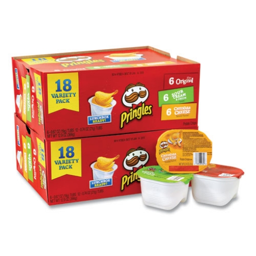 Picture of Potato Chips, Assorted, 0.67 Oz Tub, 18 Tubs/box, 2 Boxes/carton, Ships In 1-3 Business Days