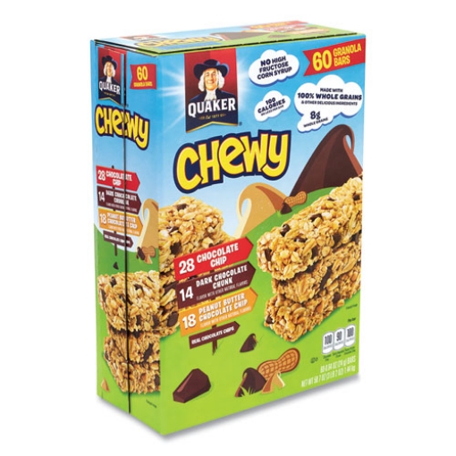 Picture of Granola Bars, Chewy Chocolate Chip, 0.84 Oz Bar, 60 Bars/box, Ships In 1-3 Business Days