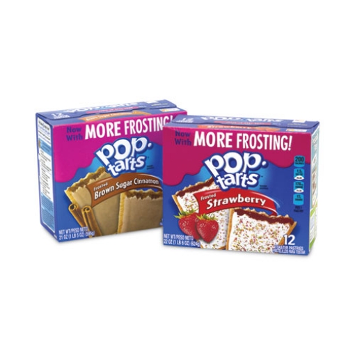 Picture of Pop Tarts, Brown Sugar Cinnamon/Strawberry, 2 Tarts/Pouch, 12 Pouches/Pack, 2 Packs/Carton, Ships in 1-3 Business Days