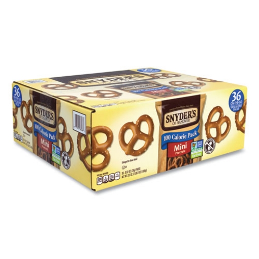 Picture of Mini Pretzels, 0.92 Oz Bags, 36 Bags/carton, Ships In 1-3 Business Days