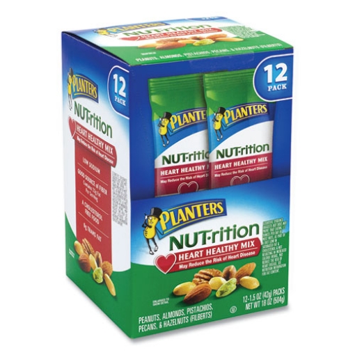 Picture of Nut-Rition Heart Healthy Mix, 1.5 Oz Tube, 12 Tubes/box, Ships In 1-3 Business Days