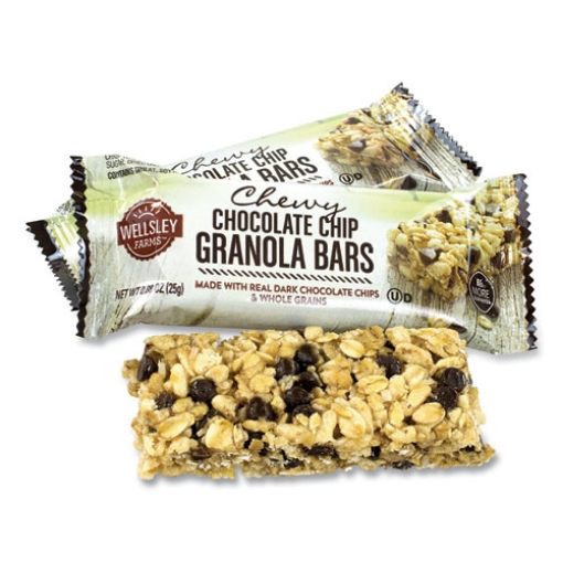 Picture of Chewy Chocolate Chip Granola Bars, 0.88 Oz Bar, 60 Bars/box, Ships In 1-3 Business Days