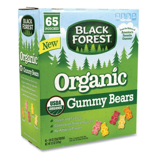 Picture of Organic Gummy Bears, 0.8 Oz Pouch, 65 Pouches/carton, Ships In 1-3 Business Days