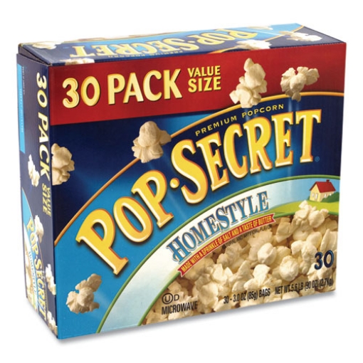 Picture of Microwave Popcorn, Homestyle, 3 Oz Bags, 30/carton, Ships In 1-3 Business Days