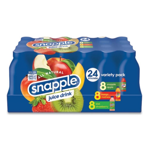 Picture of Juice Drink Variety Pack, Snapple Apple, Kiwi Strawberry, Mango Madness, 20 oz Bottle, 24/Carton, Ships in 1-3 Business Days