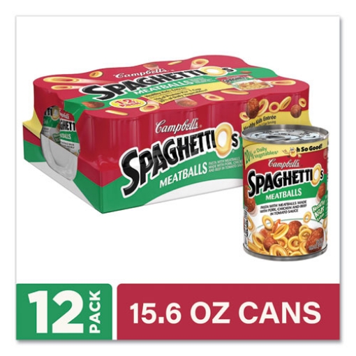 Picture of Canned Pasta With Meatballs, 15.6 Oz Can, 12/pack, Ships In 1-3 Business Days