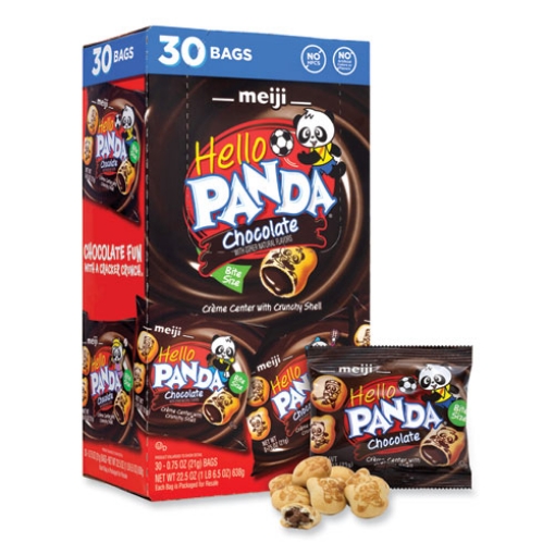 Picture of Hello Panda Chocolate Creme Filled Cookies, 0.75 oz Bag, 30 Bags/Carton, Ships in 1-3 Business Days