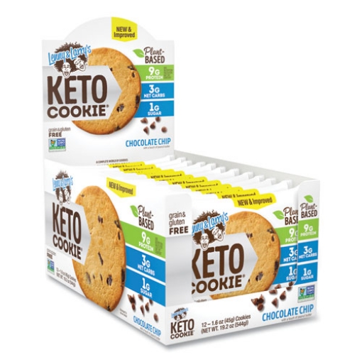 Picture of Keto Chocolate Chip Cookie, Chocolate Chip, 1.6 oz Packet, 12/Pack, Ships in 1-3 Business Days