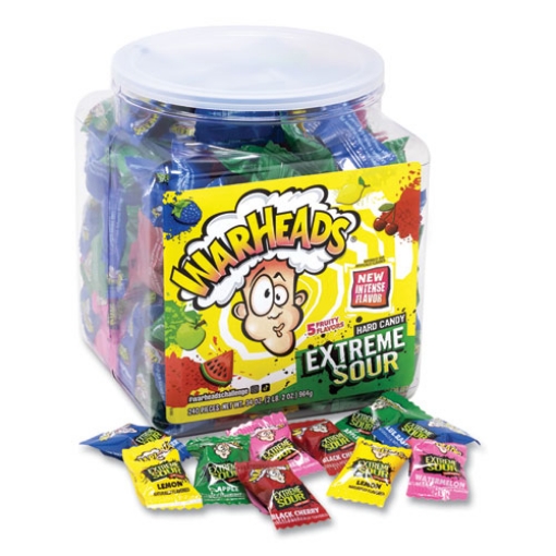 Picture of Xtreme Sour Hard Candy, Assorted Flavors, 34 oz Tub, Ships in 1-3 Business Days