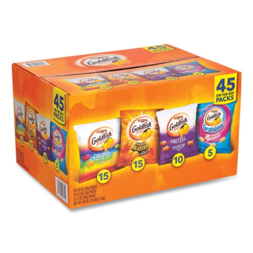 Picture of Goldfish Sweet and Savory Variety Pack, Assorted Flavors, 45/Carton, Ships in 1-3 Business Days