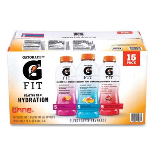 Picture of Fit Electrolyte Beverage Variety Pack, Assorted Flavors, 16.9 oz Bottle, 15/Pack, Ships in 1-3 Business Days